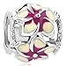 CharmSStory Filigree Orchid Flower Love Enamel Charm Beads Charms for Bracelets (Purple)