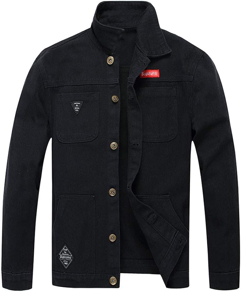 black camo denim jacket