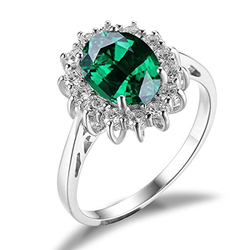 Jewelrypalace women s 1.4ct diana ovalnano russian simu…