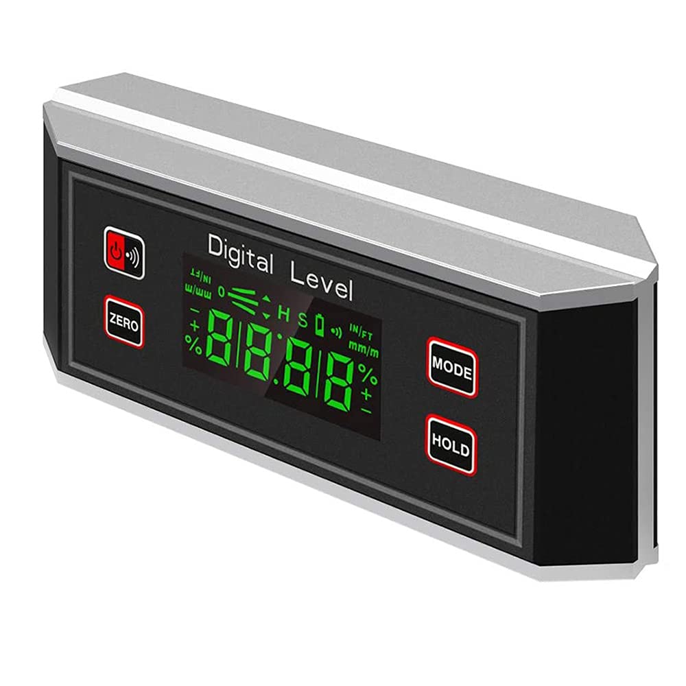 ANCLLO Digital Level Inclinometer with V-Groove Magnetic Base, Level Box 4×90°Degree Angle Finder IP65 Waterproof Digital Level Protractor / 0~360 Degree