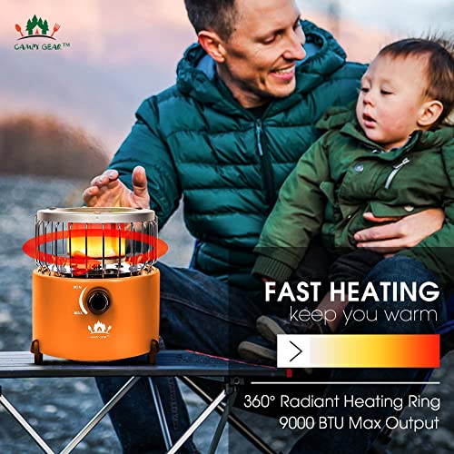 Campy Gear Chubby 2 in 1 Portable Propane Heater & Stove, Outdoor