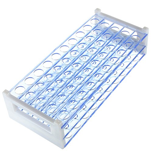 SODIAL(R) Plastic Test Tube Stand Bracket Rack for 12-13MM Test Tubes 50 Hole Positions