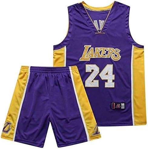 レイカーズ バスケットボールショーツサマージャージーバスケットボールユニフォームシャツとショーツ 8 24 神戸ブライアント 新色追加 メンズ バスケットボールジャージ Color Size Purple Small