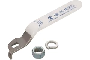 Midline Valve 832AHSSN256 Replacement Lever Handle for 3/4 in. Ball Valve, Stainless Steel Quarter Turn with Vinyl Grip for Natural Gas, brass