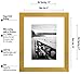 Americanflat 8x10 Picture Frame with Polished Crystal-Clear Glass - Use as 5x7 Frame with Mat or Display 8x10 Photo Without Mat - Signature Collection - Picture Frames for Tabletop and Wall - Gold