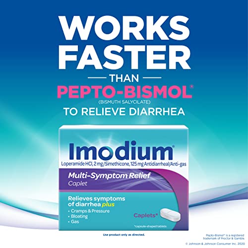 Imodium MultiSymptom Relief Caplets with Loperamide Hydrochloride and