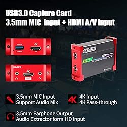 Mirabox 4K Capture Card for Nintendo Switch with