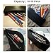 EONMIR PU Leather Pencil Case Pouch Bag,Small Simple Pencil Pouch,Makeup Pouch For Girls,Boys,School,Office(Black+White)