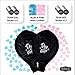BIG REVEAL CO. Gender Reveal Balloon | Includes: Two Giant 36 inch Black Balloons with Pink & Blue Heart Shape Confetti and 24 Gender Reveal Party Stickers | Perfect Boy or Girl Baby Announcement Kit