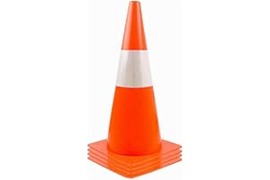 12 inch Traffic Safety Cones with Reflective Collars，Orange Construction Cones| Parking Cones|Road Cones|Great for Driveway,H