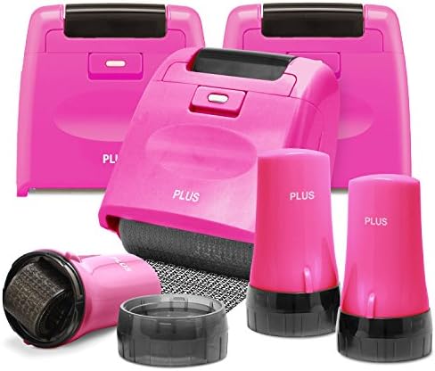 Identity Theft Prevention Confidential Security Stamp WIDE Roller Premium Kit PINK