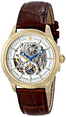 Thomas Earnshaw Men s ES-8039-03 Academy Analog Display Automatic Self Wind Brown Watch