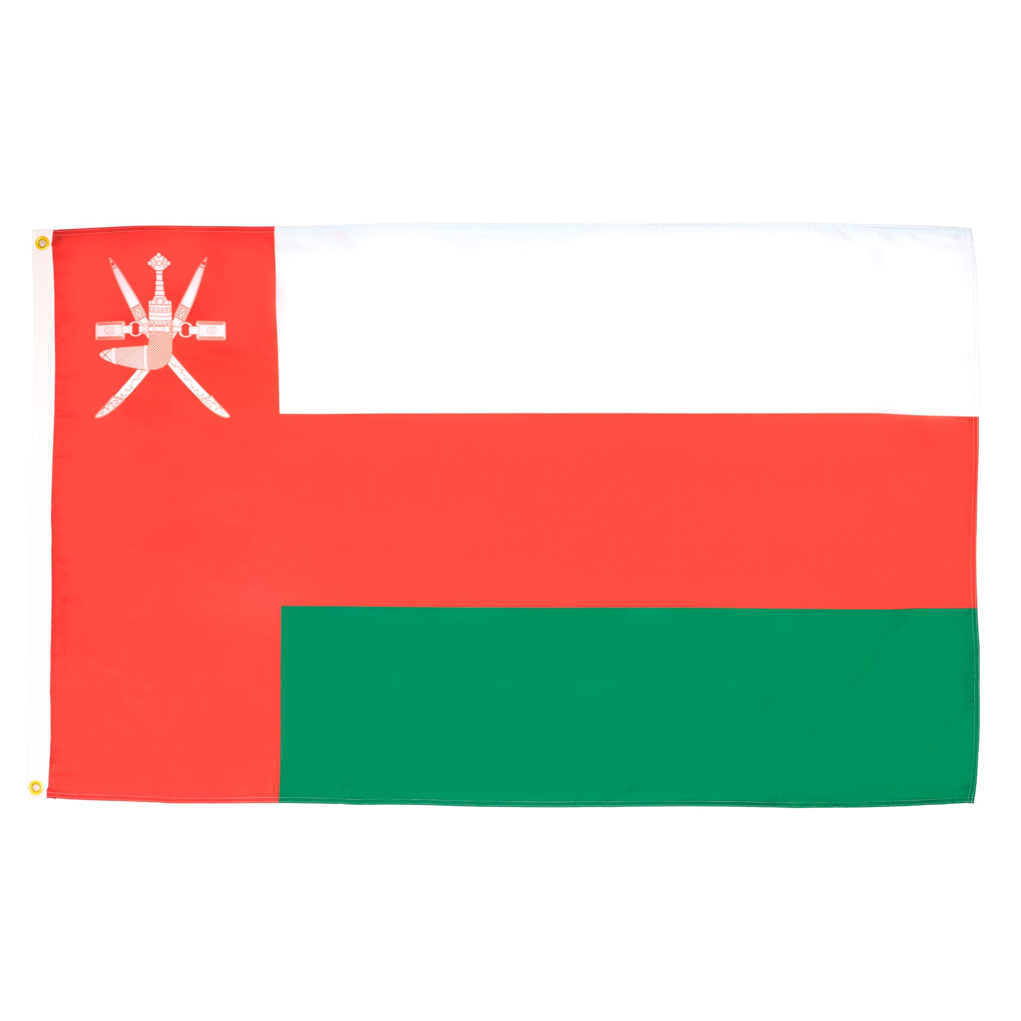 AZ FLAG - Oman Flag - 3x5 Ft - Light Polyester Omani Banner with Two Brass Eyelets - Fade Resistant - Vivid Colors - 3' x 5' Feet - 150x90 Cm — image 1