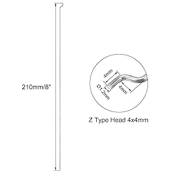 uxcell 1.2mm x 210mm (8 Inch) Steel Z Pull/Push