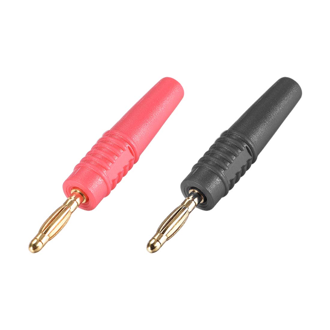 sourcing map 2mm Banana Speaker Plug Cable Screws Connectors Black Red 10A Jack Connector 2pcs