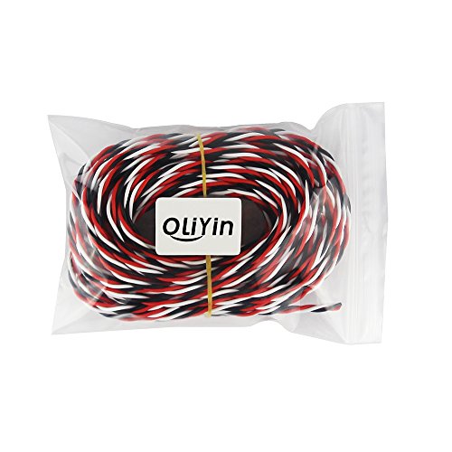 OliYin 32 feet 26AWG 26# Twist Servo Extension Cable Futaba Twisted Wire Lead for RC Airplane Accessories