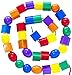 EAGY Lacing Beads for Kids Toddler Toy, Jumbo Primary Lacing Toys for Toddlers - STEM Toy Educational Enlightenment Toys Autism Fine Motor Skills Montessori Toys - 36 String Beads, 4 Strings