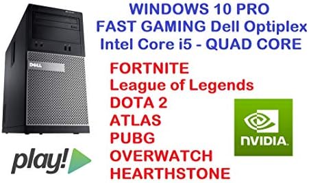 Dell OptiPlex Gaming Tower Intel Core i5 2nd Gen 16GB RAM 240GB SSD + 500 GB Windows 10 Pro GeForce GT 710 2GB Graphics Desktop PC Computer