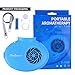 SkyGenius Battery Operated Necklace Fan, Mini Portable USB Rechargeable Fan for Personal Cooling, Kids, Gift, Camping, Outdoor Event, Travel, Concerts, Church, Hot Flash (2200mAh Battery, Blue)