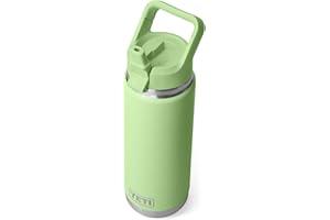 YETI Rambler 26 oz Bottle, Vacuum Insulated, Stainless Steel with Color Matching Straw Cap