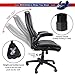 Executive Office Chairs - High Back Racing Style Task Chair - Adjustable Computer Desk Chairs with Lumbar Support, Leather Black for Office Room Decor (284-BLACK)