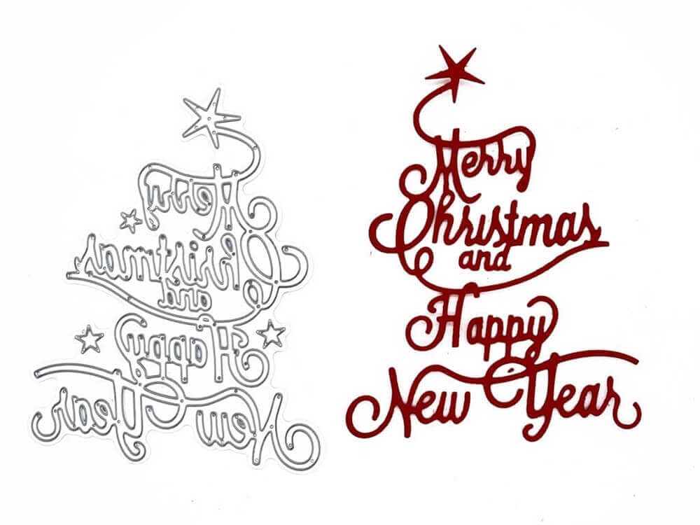 Stanzenshop.de Merry Christmas & Happy New Year Stencil, Font, Dies, Winter, Punch Shapes, Stencils