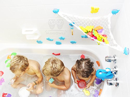 MiniOwls Bathtub Toy Storage Hammock (Blue Whale)