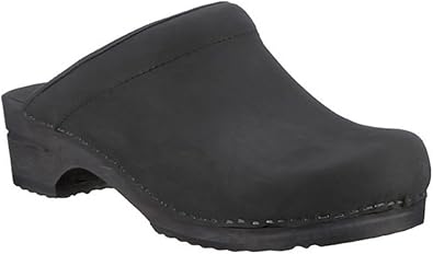 sanita oiled leather clogs