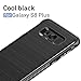 Samsung Galaxy S8+ Case, Ubittek Resilient Shock Absorption and Carbon Fiber Design Case for Samsung Galaxy S8 Plus (2017) - Black