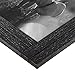 Americanflat Hinged 4x6 Triple Picture Frame with 3 Photo Openings and Polished Glass - Distressed Wood Collage Picture Frames for Tabletop and Wall Display - Hampton Collection - Charcoal Black