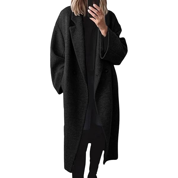 Amazon.com: loveimgs Women Double Breasted Long Wool Coat