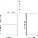 vidaXL Wall Mounted Kitchen Cabinet - Sonoma Oak - 39.5x31x60 cm view 3