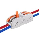 Dongge SPL-2 Lever Wire Connectors 6PCS 2 Circuit Inline Splices 28-12 AWG 250V view 5