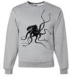 Octopus Silhouette Crewneck Sweatshirt Asst Colors