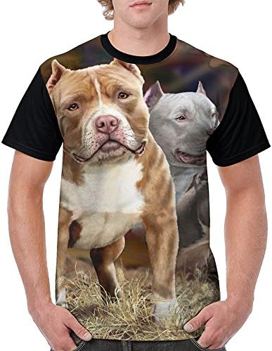 Mens Pit Bull Printed Casual Short Sleeves Undershirt T-Shirt Tees Tops