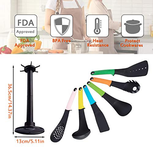 K Kwokker Kitchen Utensil Set, 6 Pieces Nylon Cooking utensils Elegantly Design, Food Grade, Non-stick, Heat Resistant, Dish Washer Safe - Thumbnail 6