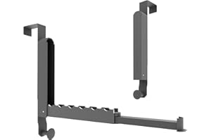 Goffing Over The Door Drying Rack, Foldable Portable Over The Door Hooks Hanger with Towel Racks for Coat Clothes Laundry Bathroom Bedroom Travel Hangers (Space Grey, 1 Pack)