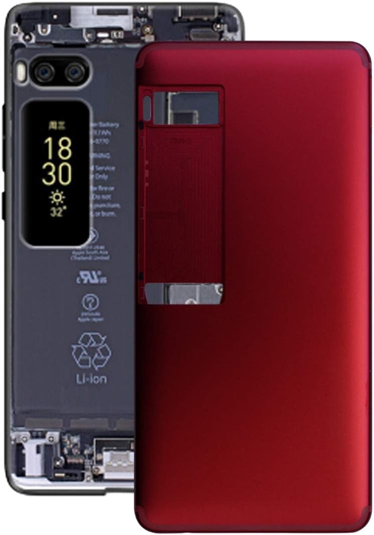 CYcaibang Mobile Phone Back Cover Replacement for Meizu，Strong and wear-Resistant，Battery Back Cover for Meizu PRO 7(Black) (Color : Red)