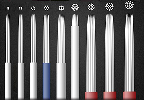 50pcs Permanent Makeup Needle Manual Eyebrow Tattoo Microblade Fog Needles (17 Fog needles)