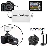 CamRanger Wi-Fi Dongle Wireless Camera Remote Controller For Canon & Nikon DSLRs From iOS, Android, Mac & PC or Windows Computer, iPad, iPhone 5, 5s, 5c, 6, 6s, 6 Plus, iPod Touch and a FREE Hot Shoe Mount With Ivation Tripod Adapter