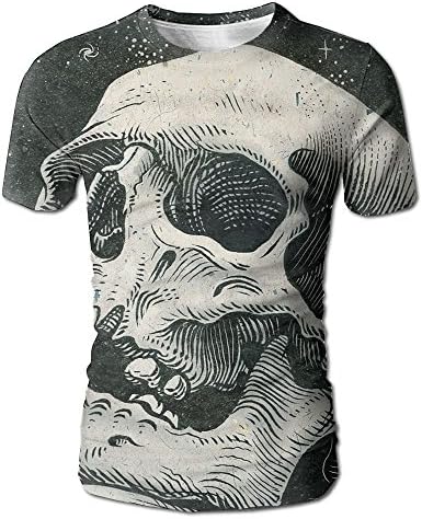Skull Art Men's Cool Short Sleeve Crewneck Short Sleeve T-Shirt Tee Shirt S