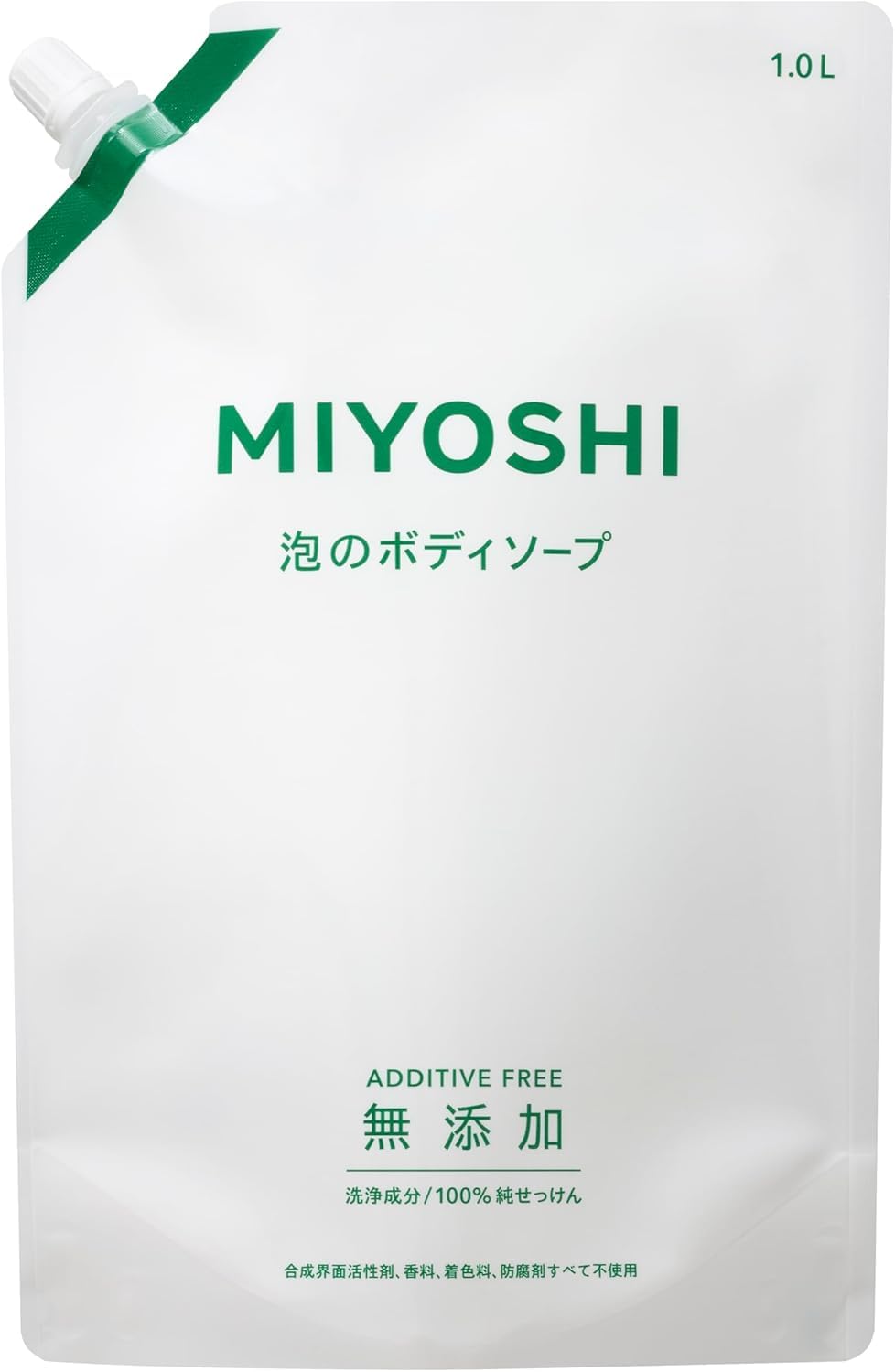 MIYOSHI ミヨシ石鹸 無添加せっけん 泡のボディソープ 詰替え用 無香料 1L商品画像