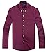 SUCFORST Men's Premium Casual Printed Slim Fit Inner Contrast Dress Shirts