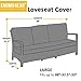KHOMO GEAR Waterproof Heavy Duty Outdoor Lounge Loveseat Sofa Furniture Patio Cover - 88'' x 32.5'' x 33'' Grey