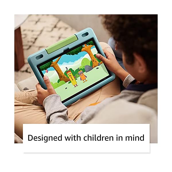 All-new-Fire-HD-10-Kids-tablet-for-ages-37-101-1080p-Full-HD-32-GB-Aquamarine-Kid-Proof-Case Fire HD 10 Kids tablet | for ages 3–7 | 10.1", 1080p Full HD, 32 GB | Aquamarine Kid-Proof Case