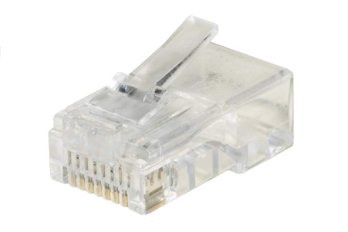 LINK Pack of 100 Connectors 8 Pin CAT 6 UTP Unshielded RJ45 for Solid Cable