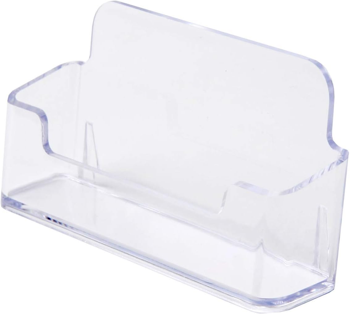 2 Pack Clear Desktop Card Holder Horizontal Desktop Card Holder 96x47mm