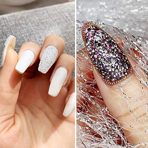 5600Pcs Ultra Mini Micro Diamonds Rhinestone Crystals, KISSBUTY 4 Colors Tiny 1.2mm Micro Diamond Glass Sand Rhinestones for Nail Art Sparkly Micro Nail Art Gems, Rose Gold AB Shine Clear Ore Silver - Thumbnail 4