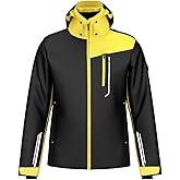 HEAD Men’s Supershape Insulated Ski Jacket – Waterproof, Stretch Fabric, Detachable Hood & Snow Gaiter