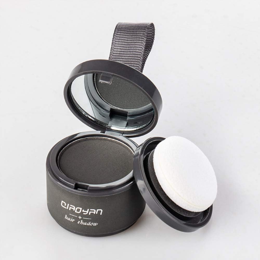 Magical fluffy thin hair powder modified powder forehead filling powder hairline shadow makeup hair mask concealer root cover up instant gray cover 4g (brown) (gray)